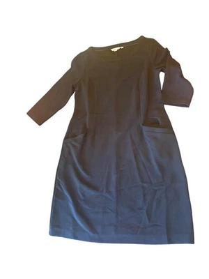 Vestido acanalado negro Boden para mujer talla 10R mezcla de algodón minimalista carrera moderna Foto 1 de 4