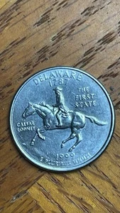 1787 1999 “D” Delaware *FIRST STATE QUARTER DOLLAR* Coin W/ Caesar Rodney - Picture 1 of 8