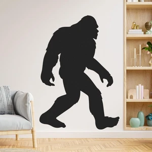 Large Bigfoot Wall Decal 60x42 Inch Sasquatch Big Foot Silhouette Peel and Stick - Picture 1 of 7