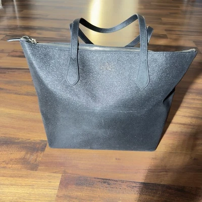 Сумка с короткими ручками Kate Spade блестящая блестящая черная с минимальными царапинами - Изображение 1 из 4