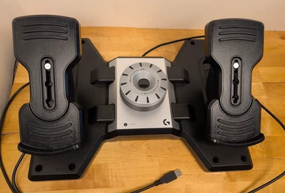 Logitech G Pro Flight Rudder Pedals USB – Tested, Great Condition - Image 1 of 4