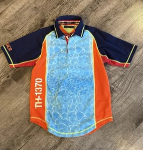 Tommy Hilfiger Poloshirt Sports Water Graphic Orange Blau TH-1370 Größe M - Bild 1 von 2