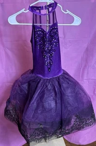 WEISSMAN 13302 Ballettkleid Tutu Rock DUNKELLILA PAILLETTEN Größe MC - Bild 1 von 13