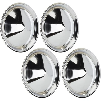 Speedway Motors 1957 Plymouth Cone Style Hubcaps, 15 Inch, Chrome, Set of 4 Foto 1 de 4