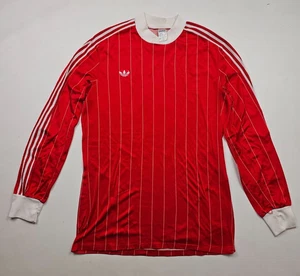 ADIDAS VINTAGE TEMPLATE 1980/1982 ROT FUSSBALL SHIRT TRIKOT VENTEX GR. L - Bild 1 von 5