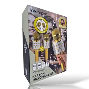 ntempo Set aus 2 kabellosen Karaoke-Mikrofonen- 25M kabellose Reichweite/ 11Std - Bild 1 von 1
