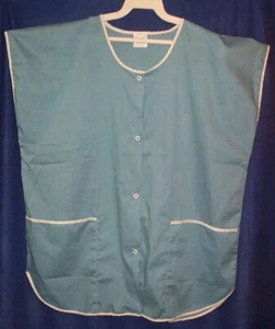 Talla 3X Azul Smock 50/50 Polietileno Algodón con 2 Bolsillos Se adapta hasta 65" Busto Hecho en EE. UU. - Imagen 1 de 1