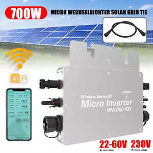 700W Grid Tie Micro Inverter DC22-60V MPPT Solar Wechselrichter APP Steuerung DE - Picture 1 of 11