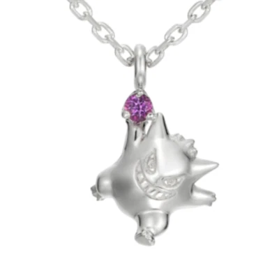 Pokemon Gengar Necklace Silver with Amethyst U-TREASURE New from Japan - Image 1 of 4