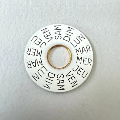 Disco de día - ETA Valjoux 7750 - Disco de fecha Day Date Disc - Francés - Imagen 1 de 2