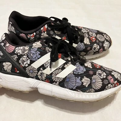 adidas zx flux floral tennis shoes - Image 1 of 4
