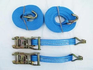 Zur Befestigung Ratsche Gurte 2T 6M x 35MM X2 (Cargo Zurrgestell Last J Kralle) - Bild 1 von 1