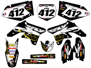 2007-2009 RMZ 250 13 FLY Black Senge Graphics Kit Compatible with Suzuki - Picture 1 of 10