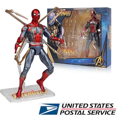 Marvel Iron Spider Man Joint Movable Figure Spiderman Avengers Infinity War Toys Cover