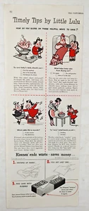 Pubblicità stampa Kleenex 1951 ~ "Consigli tempestivi dalla piccola Lulu!" ~ Little Lulu & Tubby - Foto 1 di 7