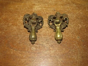 2 Antique Empire Period Victorian Drop Drawer Handle or Pulls, 2 1/2 in - Picture 1 of 6