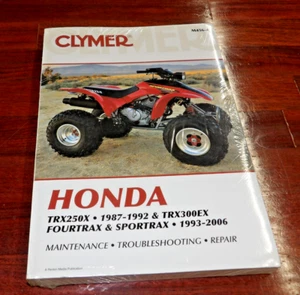 CLYMER Repair Manual Honda TRX 250 X 87-92 TRX300EX Fourtrax Sportrax 93-06 NEW! - Imagen 1 de 2
