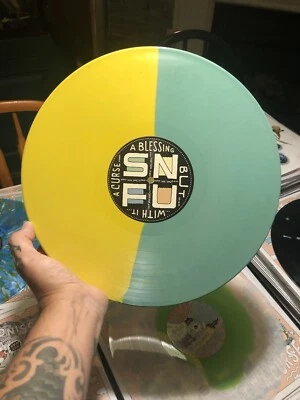 SNFU-A Blessing But With It A Curse Vinyl LP Avocado Half Green/Half Yellow /250 - Image 1 of 2