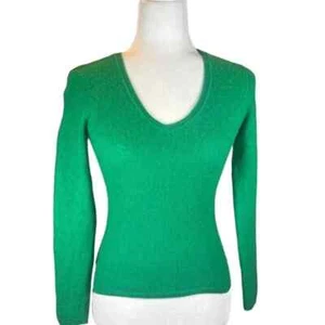 Charter Club Damen Luxus Kaschmir Rundhals Pullover Gr. XS Grün - Bild 1 von 7