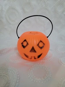 Mini cubo vintage de molde de calabaza para soplar de Halloween con linterna de diamantes - Imagen 1 de 3
