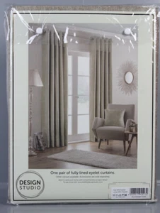Design Studio Ösen Vorhang Paar blickdicht gold 117x229cm Nova Champagne B33-NC - Bild 1 von 10