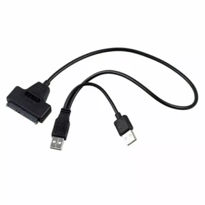 Laptop Festplatte 2,5" 22P 2.0 USB auf SATA Kabel Serial ATA Adapter für HDD/SSD - Bild 1 von 1