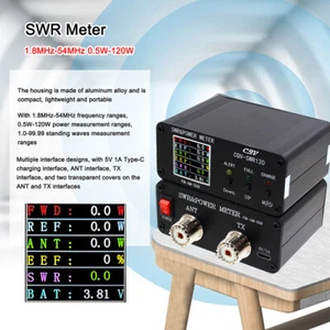 LED Indicator FM-AM-SSB CQV-SWR120 Mini SWR Meter High Standing Wave Alarm 120W - Zdjęcie 1 z 11