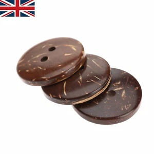 100pcs Coconut Shell 2 Holes Round Buttons Sewing Scrapbooking 15/20mm Parts - Picture 1 of 8