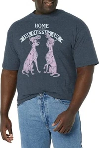 Disney Big & Tall 101 Dalmations Home Sweet Dogs Men's Tops Short Sleeve T-Shirt - Picture 1 of 1
