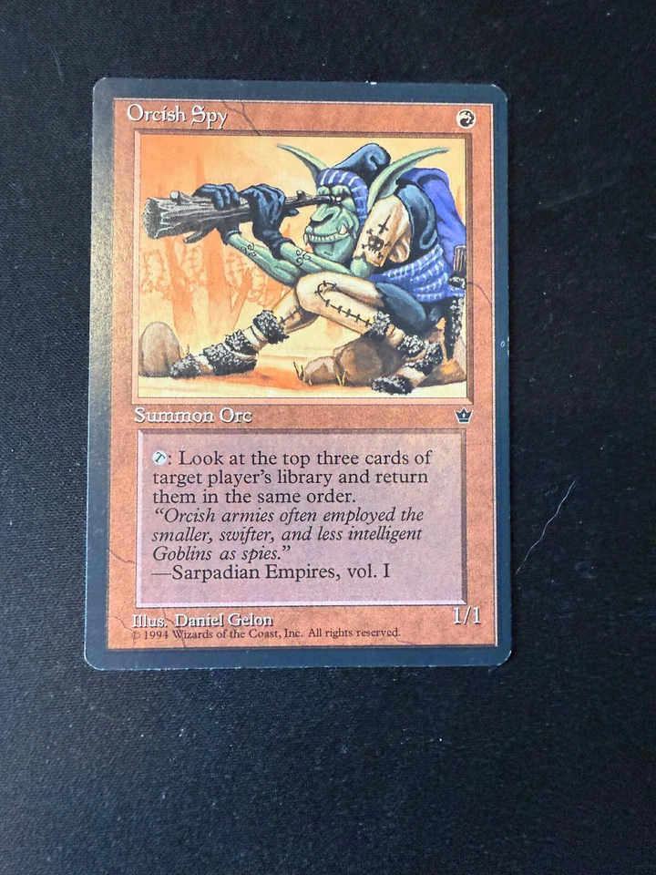 MTG Orcish Spy - Fallen Empires (Wyvern Back) - Misprint - Image 1 of 2