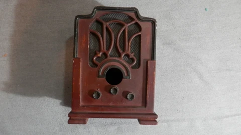 Birdhouse Old Style Art Deco Cabinet Radio Resin Vintage for Song Birds Cover