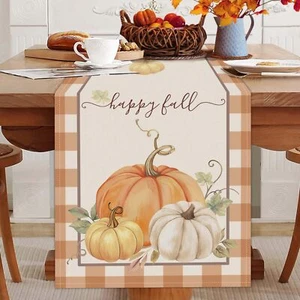 Fall Table Runner Pumpkin Table Runner for Table Decorations 13x90 Inch Seaso... - Picture 1 of 5