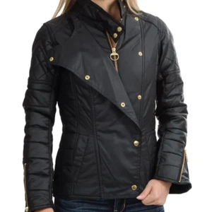 Ladie's Barbour Axle Waxed Motorcycle Jacket size US 4 / UK 8 NWT - Picture 1 of 6