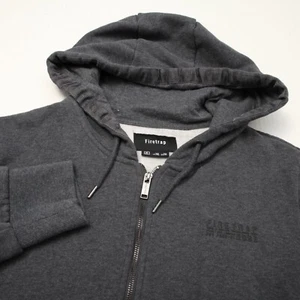 Firetrap Hoodie Mens 2XL XXL Gray Lined Full Zip Pockets - Picture 1 of 13