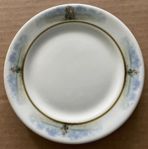 Vintage THE HALFMOON HOTEL Shenango Restaurant China Plate CONEY ISLAND NY ship - Picture 1 of 7