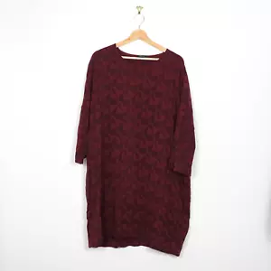 Grizas Midikleid Gr. S/M weinrot rot Seide / Baumwolle Relaxed - Bild 1 von 8