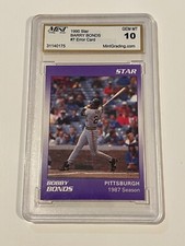 1990 STAR COMPANY #7 BARRY BONDS PRINT Error  BOBBY BONDS Gem Mint 10 (GRADED)