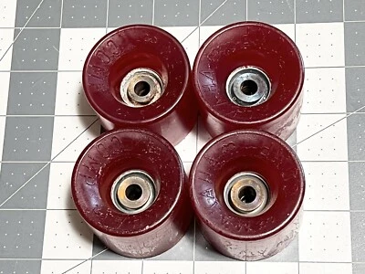 Ruedas de skate vintage NOS Makaha Comp 3 rojo transparente años 70’s/80’s sin rodamientos Foto 1 de 4