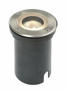 Saxby Pillar Stainless Steel GU10 Outdoor Garden Deck Buried Ground Light IP65 - Picture 1 of 5