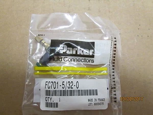 NEW, PARKER FC701-5/32-0 FLOW CONTROL VALVE, 2 PC'S X LOT. - Picture 1 of 2