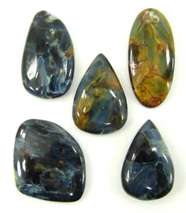59.50 Ct Natural Blue Pietersite 21-28 mm Gemstone Cabochon 5 Pcs Lot - 62282 - Bild 1 von 5