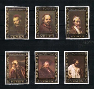 Jemen 1967 Satz 278/83 Rembrandt/Malerei/Amphilex postfrisch - Picture 1 of 1