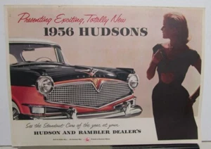 1956 Hudson Hornet Wasp Hollywood Rambler Oversized Color Sales Brochure Orig - Picture 1 of 5