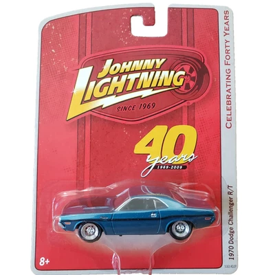 Johnny Lightning 40 Years 1970 Dodge Challenger R/T Diecast 1:64 Blue - Image 1 of 4