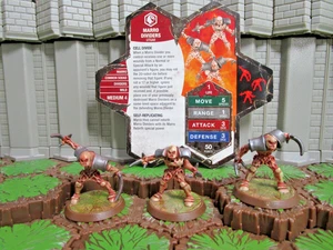 Heroscape Marro Dividers - Blackmoon's Siege - 1 Squad 1 Card Damaged - Picture 1 of 6