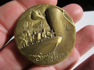 U.S. NAVY SEMPER PARATUS CHALLENGE COIN 1 3/4" HEAVY -  BBA2 - Picture 1 of 2