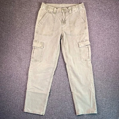American Eagle Cargo Pants Womens 8 Khaki Olive Elastic Waist Stretch Fits31x29 - Image 1 of 4