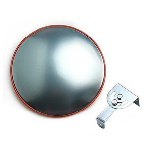 1*130cm/12 Wide Angle Security Curved Convex Road Mirror Traffic Driveway Red - Picture 1 of 23
