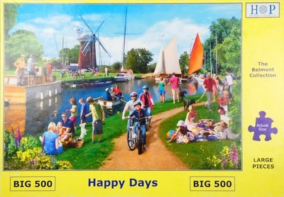 BIG 500 Piece Jigsaw Puzzle House of Puzzles 'HAPPY DAYS' - Complete - Image 1 of 4