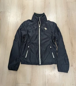 Rare Mens Abercrombie A&F Windbreaker Dun Brook Jacket Nylon High Collar Size M - Imagen 1 de 4